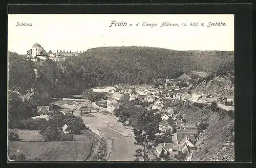 AK Frain a. d. Thaya, Ortsansicht mit Schloss aus der Vogelschau