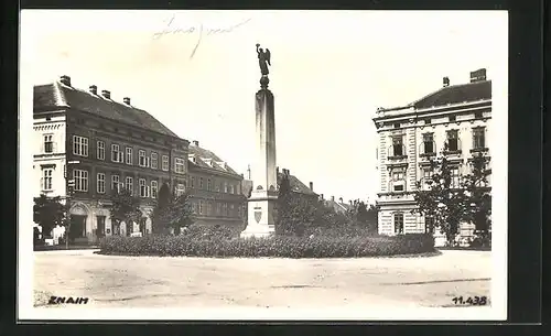 AK Znaim /Thaya, Platz mit Kopal-Denkmal