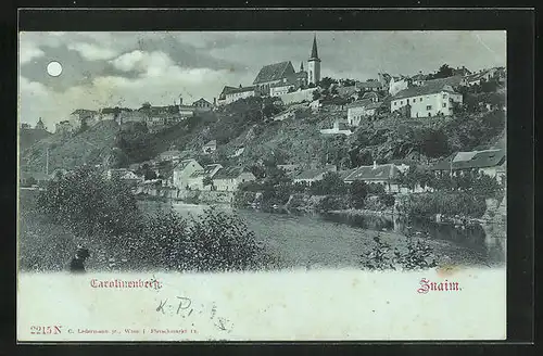 Mondschein-AK Znaim, Carolinenberg