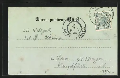 Mondschein-AK Znaim, Carolinenberg