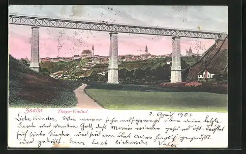 AK Znaim, Thaya-Viaduct