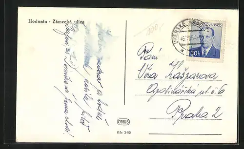 AK Göding / Hodonin, Zámecká ulice