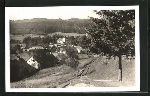 AK Göding / Hodonin, Ortsansicht aus der Vogelschau