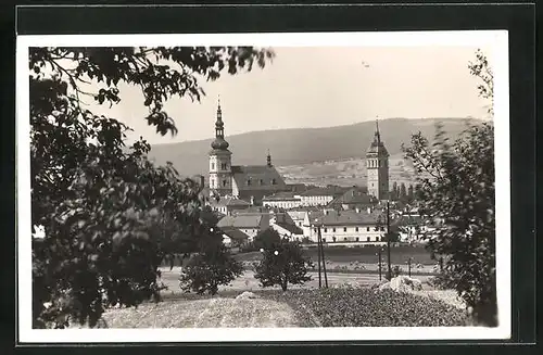 AK Wischau / Vyskov, Ortsansicht aus der Vogelschau