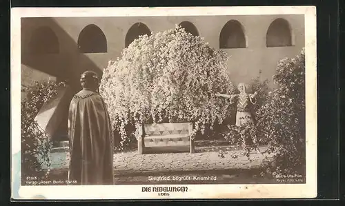 AK Die Nibelungen, I. Teil, Siegfried begrüsst Kriemhild