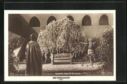 AK Die Nibelungen, I. Teil, Siegfried begrüsst Kriemhild
