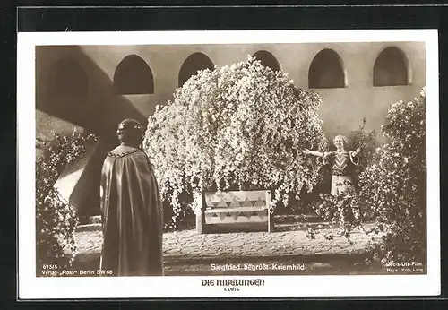 AK Die Nibelungen, I. Teil, Siegfried begrüsst Kriemhild