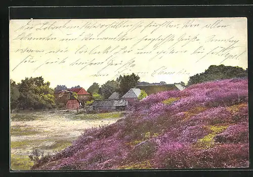 Künstler-AK Photochromie Nr.3102: Ortsansicht von einem Acker aus