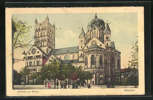 AK Neuss am Rhein, Blick zum Münster