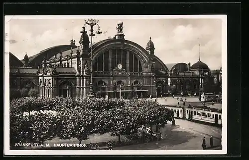 AK Frankfurt a. M., Blick zum Hauptbahnhof