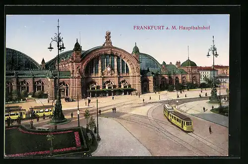 AK Frankfurt /Main, Vor dem Hauptbahnhof