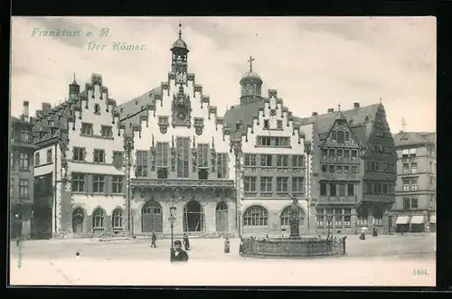 AK Alt-Frankfurt, Brunnen am Römer