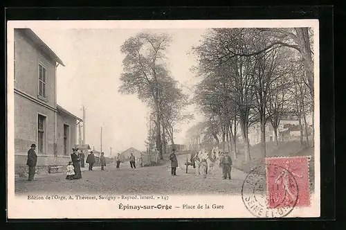 AK Èpinay-sur-Orge, Place de la Gare