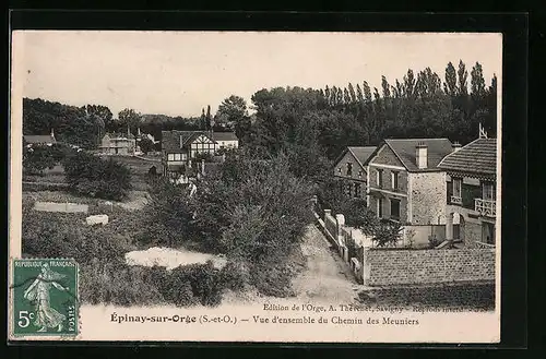 AK Èpinay-sur-Orge, Vue d`ensemble du Chemin des Meuniers