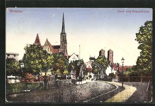 AK Breslau, Dom und Kreuzkirche