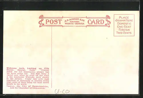 AK Denver, CO, Arch looking up 17th Street