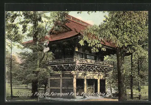 AK Philadelphia, PA, Japanese Pagoda, Fairmount Park