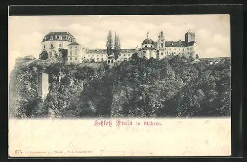 AK Frain a. d. Thaya, Blick zum Schloss