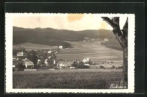 AK Göding / Hodonin, Ortsansicht aus der Vogelschau