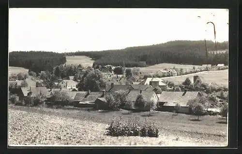 AK Göding / Hodonin, Ortspartie aus der Vogelschau