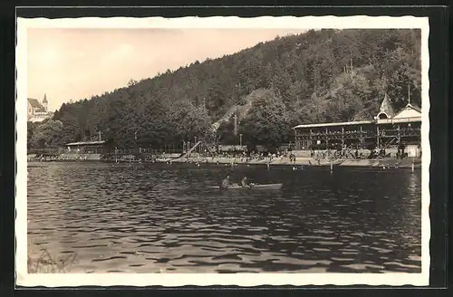 AK Znaim, Städtisches Strandbad