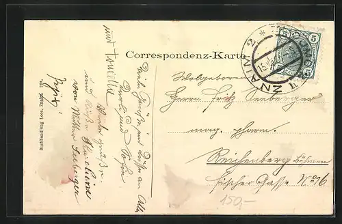 AK Znaim, Ortsansicht vom Pöltenberg aus gesehen