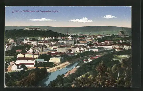 AK Brünn / Brno, Ortsansicht aus der Vogelschau
