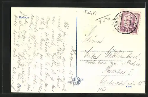 AK Göding / Hodonin, Denkmal T. G. Masaryk