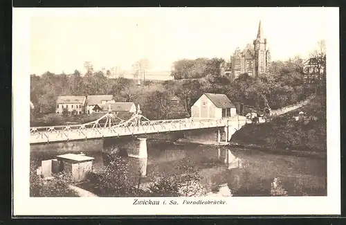 AK Zwickau i. Sa., Paradiesbrücke