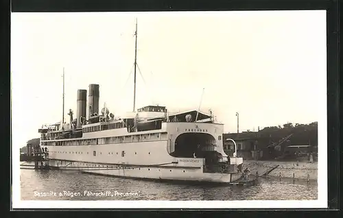 AK Sassnitz auf Rügen, Fährschiff Preussen