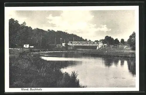 AK Wendisch Buchholz, Brücke über den Kanal
