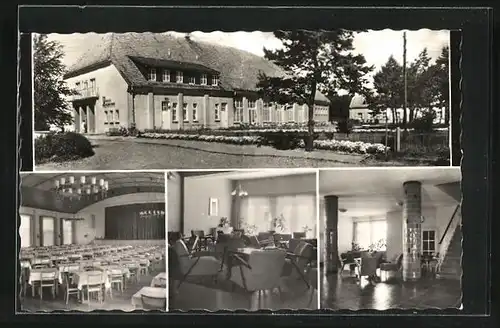 AK Ostseebad Dierhagen, Vier Ansichten vom FDGB-Heim Ernst Moritz Arndt