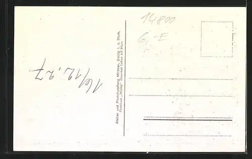 AK Belzig i. d. Mark, Gesamtansicht aus der Vogelschau