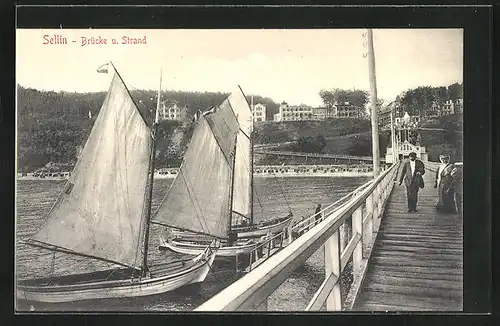 AK Sellin, Brücke und Strand