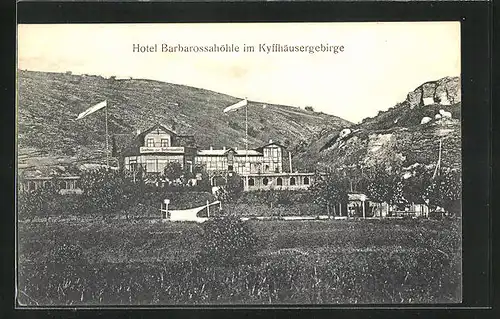 AK Rottleben, Hotel Barbarossahöhle im Kyffhäusergebirge