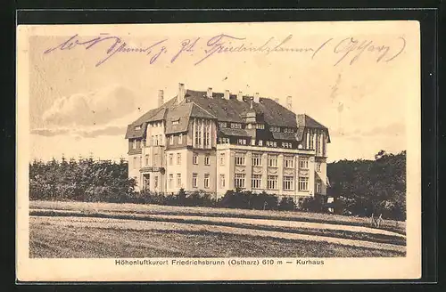 AK Friedrichsbrunn (Ostharz), Kurhaus