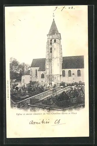 AK Viry-Chatillon, Eglise et ancien cimetière