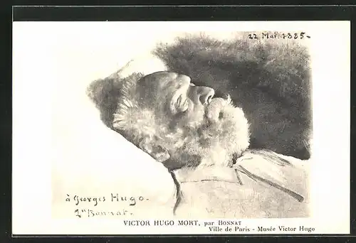 AK Victor Hugo Mort, Ville de Paris, Musée Victor Hugo, verstorbener Dichter