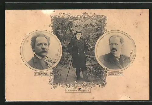 AK Portraits von Frémine, Clovis Hugues & Lolliée