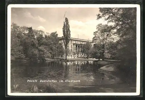 AK Posen / Poznan, Gaststätten im Stadtpark