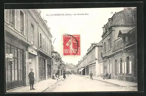 AK La Guerche, la Grande Rue, Coiffeur Bonneau