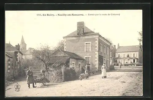 AK Neuilly-en-Sancerre, Entrée par la route de Crézancy