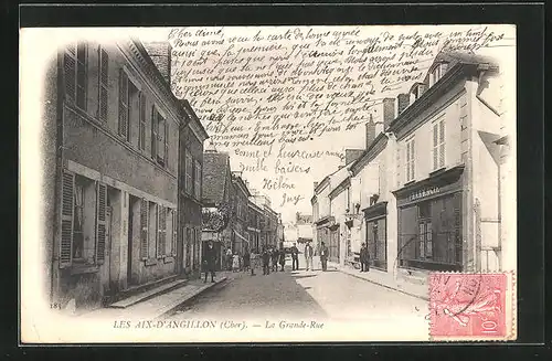 AK Les Aix-d'Angillon, la Grande-Rue