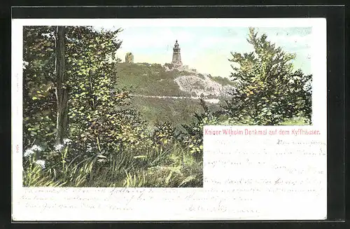AK Kyffhäuser, Blick zum Kaiser Wilhelm Denkmal