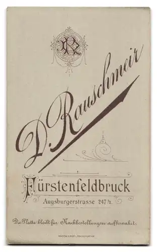 Fotografie D. Rauschmeir, Fürstenfeldbruck, Augsburgerstrasse 247, Schöne junge Frau mit Hochsteckfrisur