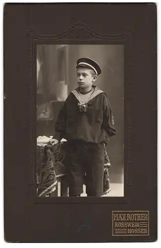 Fotografie Max Rother, Nossen, Knabe im Matrosenanzug