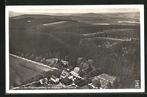 AK Jägerhaus, Totalansicht vom Flugzeug aus