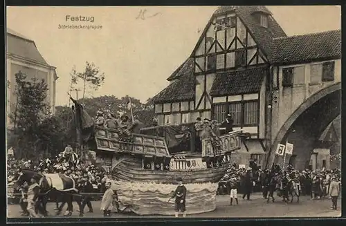 AK Hamburg, 16. Bundesschiessen 1909, Festzug, Störtebeckergruppe