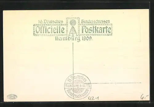 AK Hamburg, 16. Bundesschiessen 1909, Festzug, Störtebeckergruppe