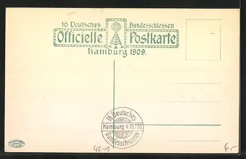 AK Hamburg, 16. Bundesschiessen 1909, Festzug, Hamburger Sport